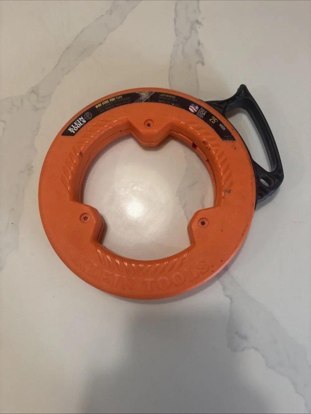 Klein Tools 25-Foot Spring Steel Fish Tape with Laser Etched Markings